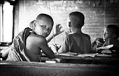 Village of Buddhist monks in the country - students waiting for the teacher: by riceandrain, Views[636]