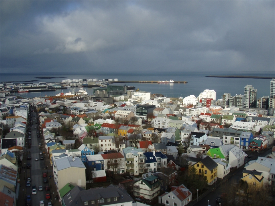 Colorful Reykjavik old town houses looks like the toys from above. All whose colors should elate on bleak winter periods.