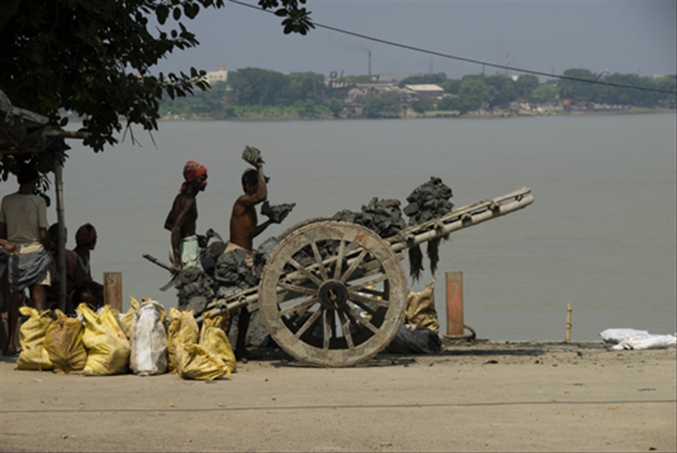 They collect soil from river.