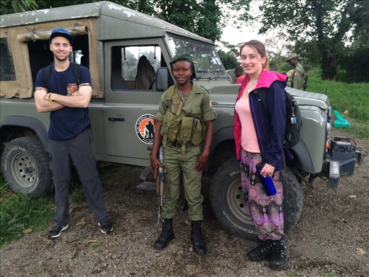 With our guard Angie after the Gorilla Trek
