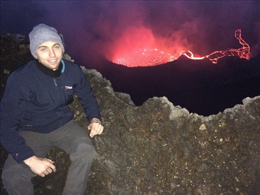 Mt Nyiragongo at night