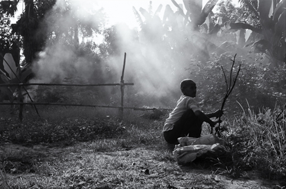 One of the daily rituals of the nuns is getting rid of piles of fallen leaves and twigs inside the premises of the monastery. They get rid of them by burning them.