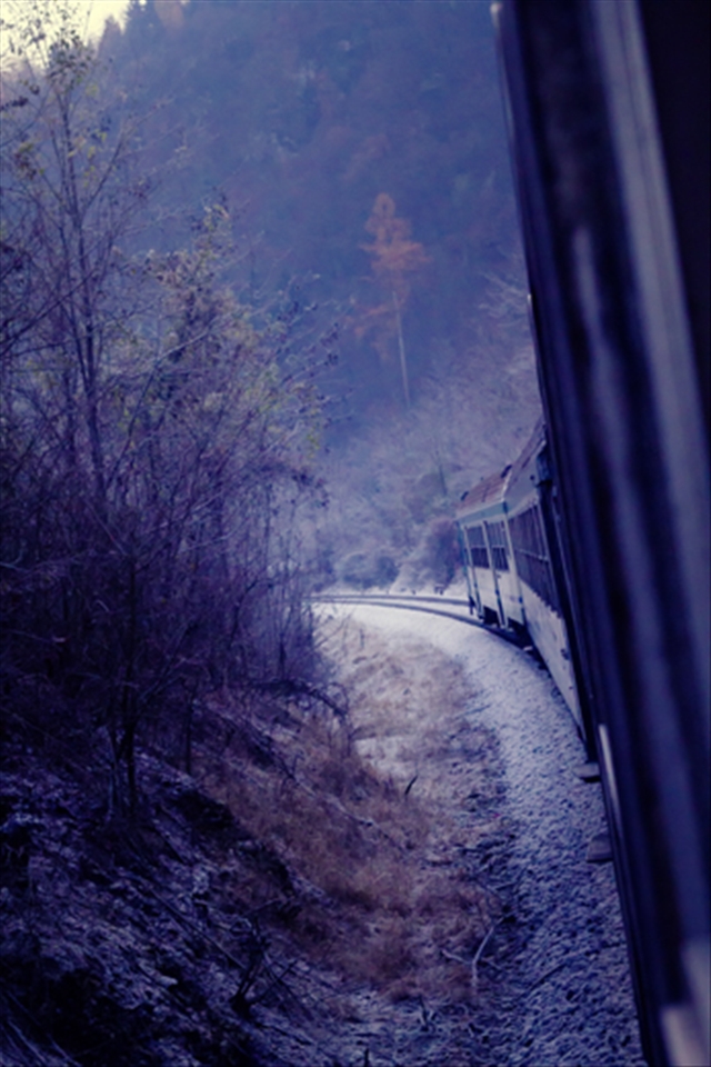 The Train through the Mountains