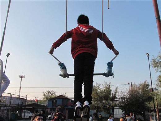 This child participated in a small number of activities that a local NGO installed in 