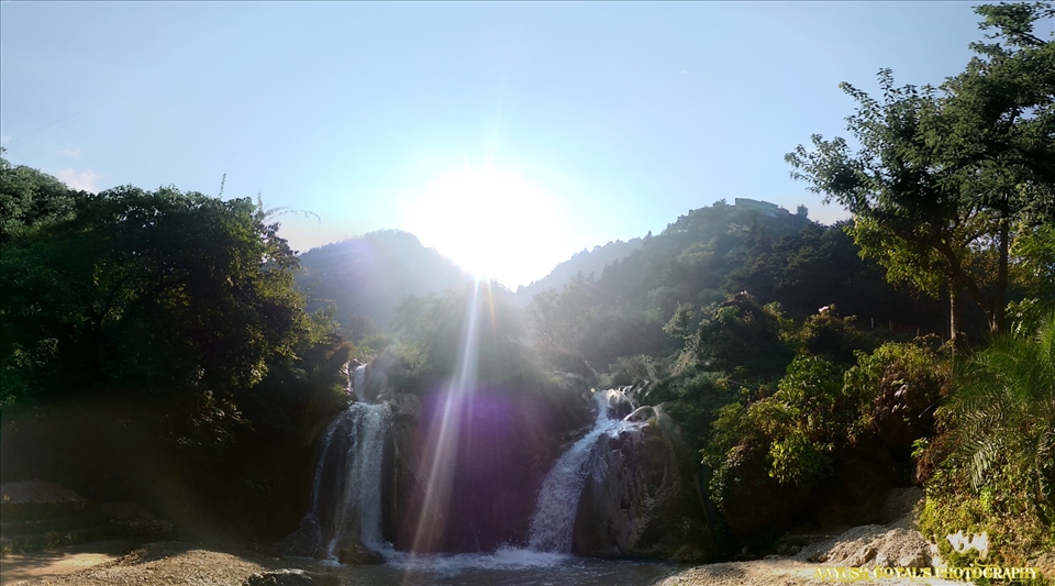 near boating site at campty fall in uttrakhand, india