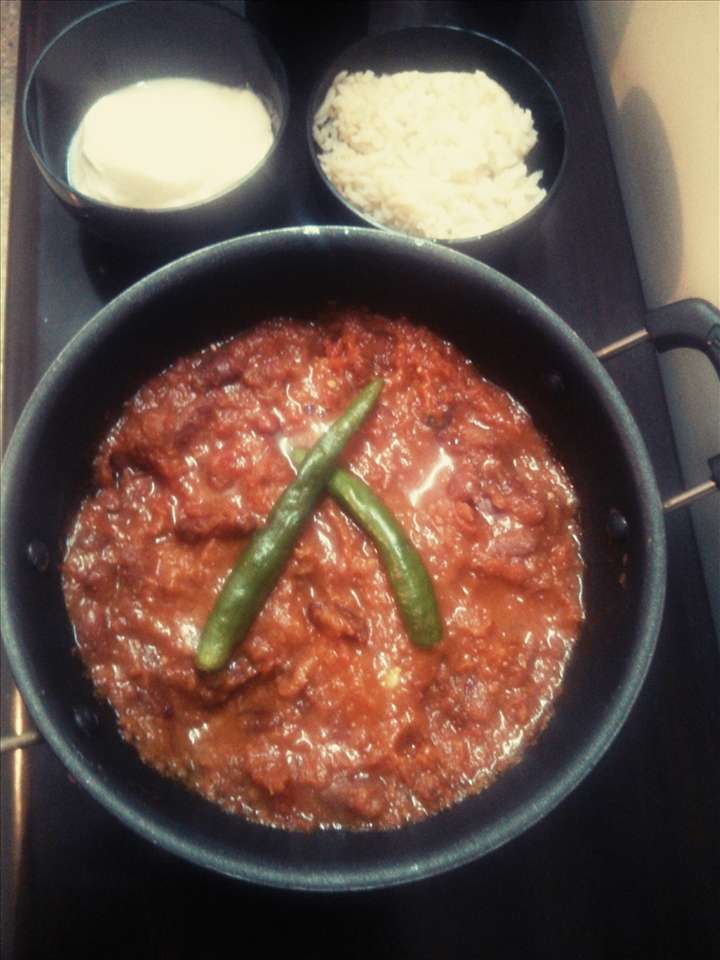 Rajma with Chawal and Dahi 