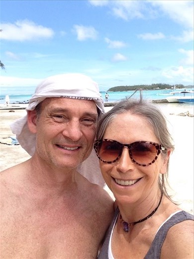 First day, in quiet Blue Bay