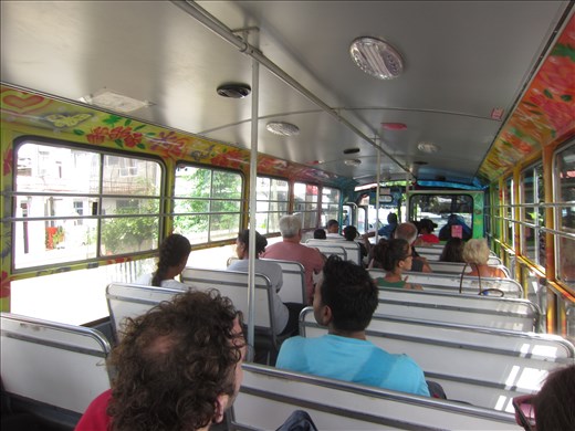 riding the local buses all around the island