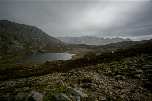 Lac du ninu, elevation 1743 m and the marshy valley
