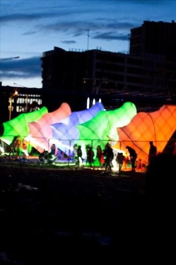 A one day only festival of light held in the heart of the   unmoving central city to capture people again, to visit and support the recovering city