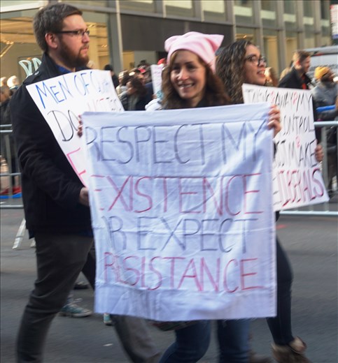At the NYC Women's March 1