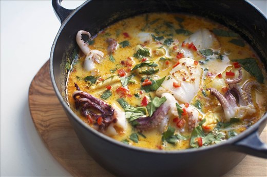 Squid mocqueca by Ed Smith, RocketandSquash.com