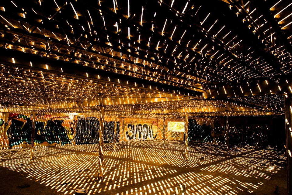 An East Los Angeles,CA abandoned home basement turned street artist sanctuary.