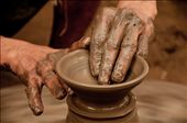 “Earth, water and your hands, that’s all you need,” philosophises Shakeelbhai, while working on his manual potter’s wheel that costs a mere 1,200 Rupees ($20). And that’s all the help he’s managed from the Government in all these years.: by rohit, Views[375]