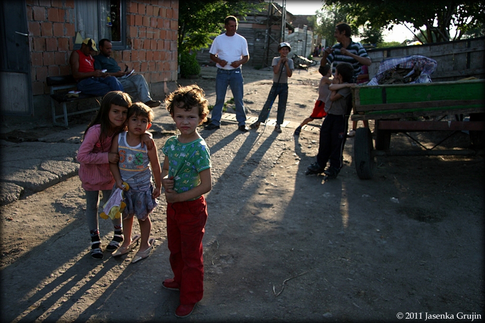 typical late summer afternoon in Roma people quarters.
