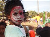 The Anindilyakwa people of Groote Eylandts cultural event. One people one voice: footie, bush takka, dampar making, music, and face painting for the children. A somber face maybe in reflection of how their home has changed so rapidly. In the light of two very different worlds trying to cohabit Groote peacefully, the strain is present.: by roselzimm, Views[1088]