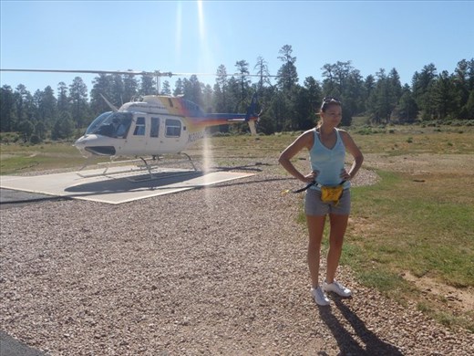 Getting ready with the girls to take our helicopter flight! 