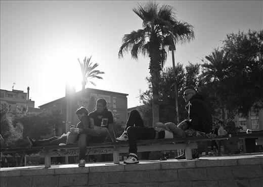 Enjoying the sunset after a good day