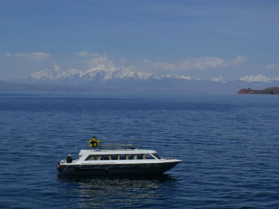 The Snow Montain on the Titicaka Lake - Bolivia