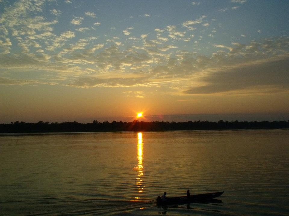 Sunrise at Madeira River in the Amazon jungle - Brazil