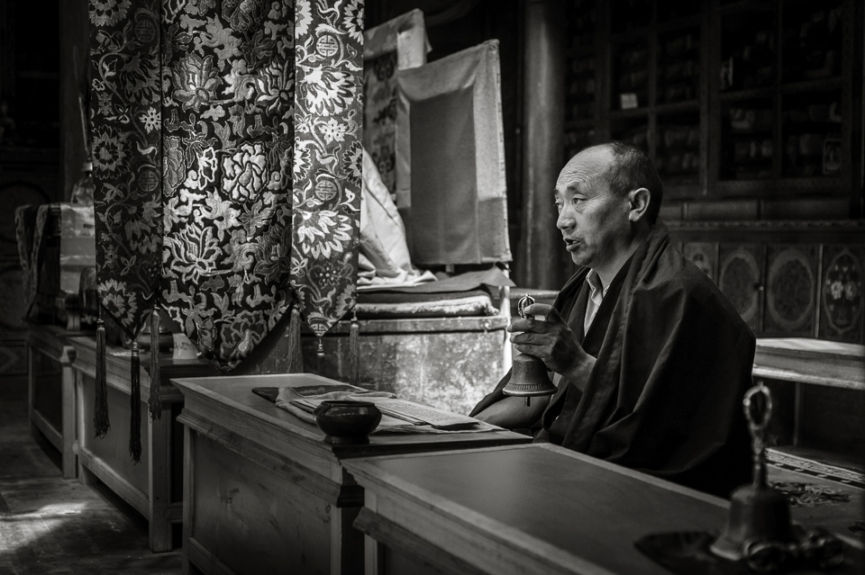 The morning chanting is an elaborate part of the monks' lives in the monasteries of Ladakh. Each morning, the monks rise as early as 4am and start chanting the Buddhist scripts in an eerily soothing & hypnotic harmony. One could be forgiven for thinking that some of the monks are in a trance, given their complete obliviousness to visitors in the monasteries. The monks are very open and welcoming and the only thing they ask of visitors is to be as unobtrusive as possible.