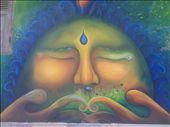 Part of a colorful wall mural by the guest house where I stayed. : by rtumicki, Views[279]
