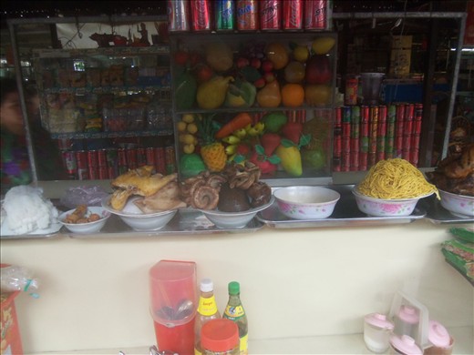 Breakfast in the old market area.  I had noodle soup like most people do here.