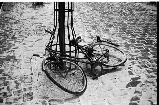 The remains of past adventures lay exposed in the winter streets.  