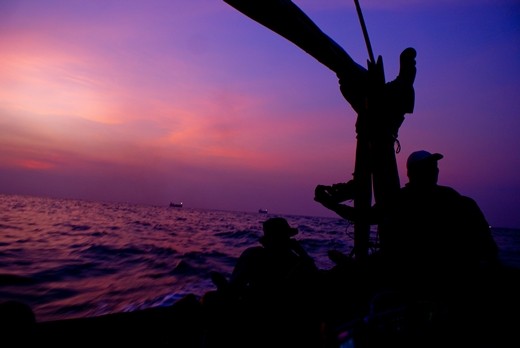 The only transportation to reach Biawak Island from the nearest vilage