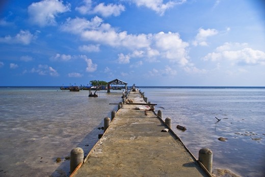The dock to see the beauty of Biawak Island. Look at the sky! Beautiful, right?!!