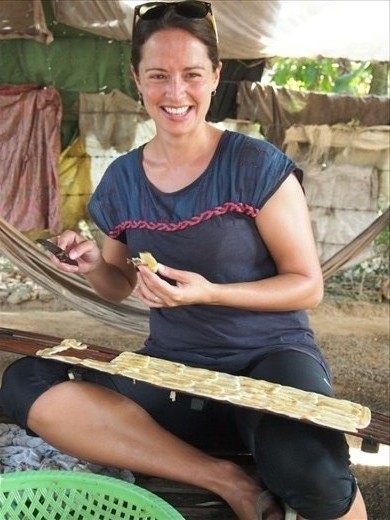 Tash attempting to make banana sheets