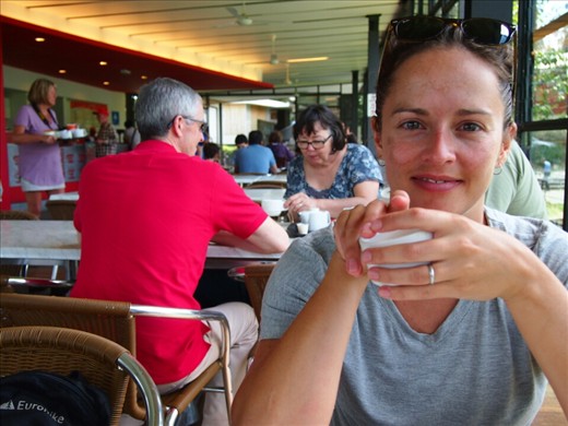 Nice cup of tea at the plantation (scones and sandwiches  just out of shot!)