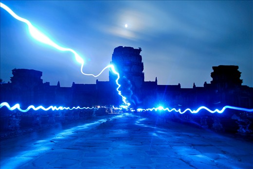Finally entering the great Angkor Wat was an electrifying experience.

Seeing the ancient ruins' silhouette through the full moon's light, while other explorers slowly revealed its details with their flashlights have given me a priceless moment of discovery.

(Angkor, Siem Reap, Cambodia)