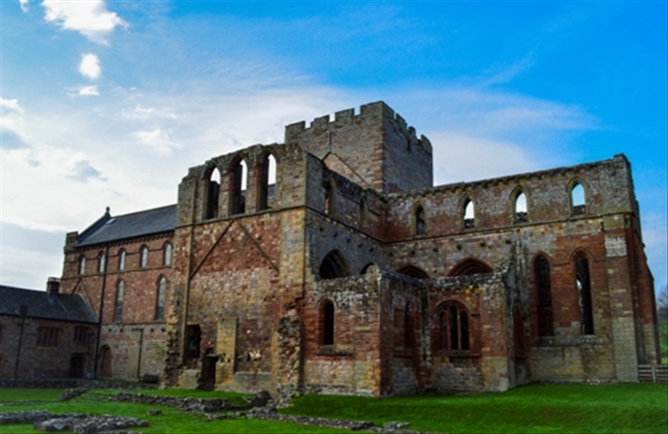 Dissolved by King Henry VIII in the 1500s, the priory dominates the sky
