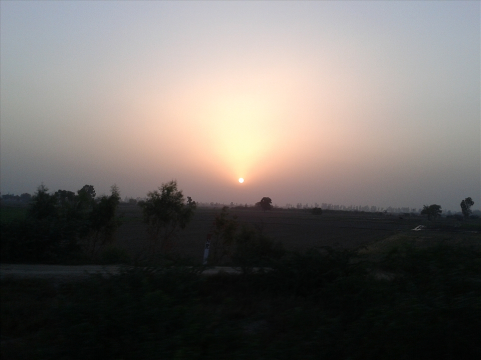 the sunset view  from my fields one of my favourate place.