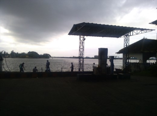 This was the petrol pump next to the backwaters, where even the Boat Jetties come to get the fuel refilled.