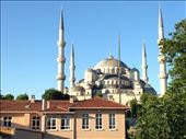 The stunning Blue Mosque, only mosque with 6 minarets. The city has 3,000 mosques. We probably mon't make it to all of them:): by sailor1girl, Views[218]