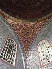 Topkapi mosaic ceiling and leaded glass windows. In the crown prince's bedroom.: by sailor1girl, Views[251]