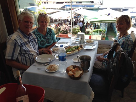 Great lunch. We had a whole grilled sea bass. Of course, Bruce wouldn't eat it but T and I snarfed it up!