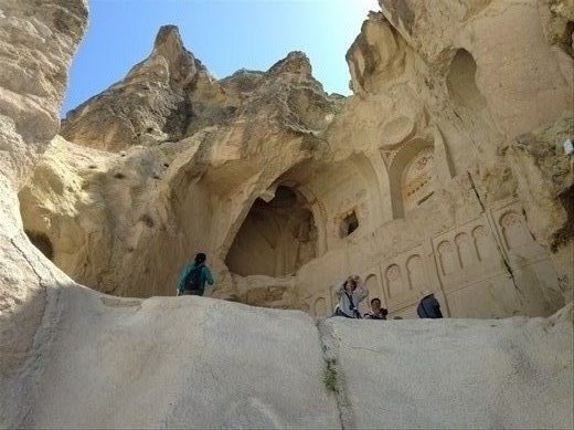 A church at Goreme. Still has paint from natural coloring from about 300 A.D. of St Basil & St George.