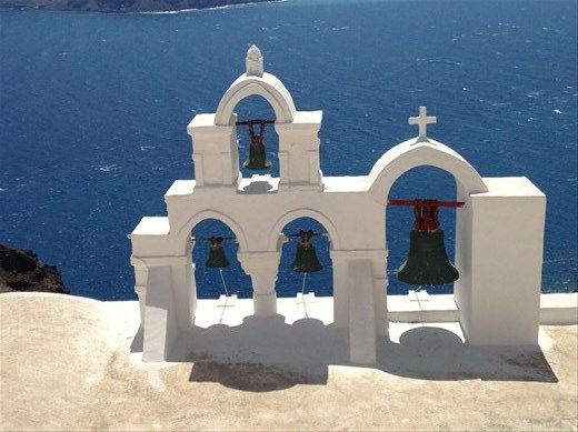 The many Greek Orthodox churches were originally built for boat captains and mariners lost at sea by their families.
