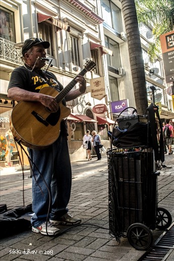 Old blues in the old town of Montevideo.