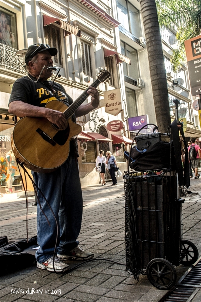 Old blues in the old town of Montevideo.