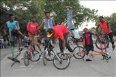 Meet the Biker Boys; a group of boys in their teens and early twenties from diverse backgrounds who love to do stunts on their second hand BMX bicycles at the Morocco bus stand in Dar es Salaam, Tanzania.

Every evening, the Biker Boys meet up at the bus stand and perform various stunts for the adrenaline rush.
: by salimally, Views[1126]