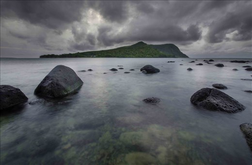 The great divide, the tranquil Ngunua Island as seen from Pele Island, Efate