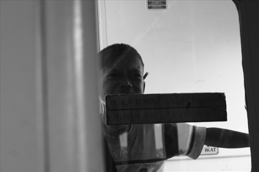 Photo #3 - THE CONFLICT 

The Ticket Inspector arrived. The guards were summoned. I retreated in the compartment. 
