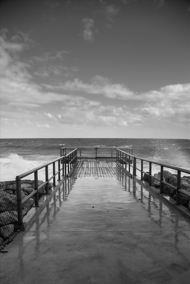 The North beach Pier,  beautiful in it's simplicity, as the storm subsides