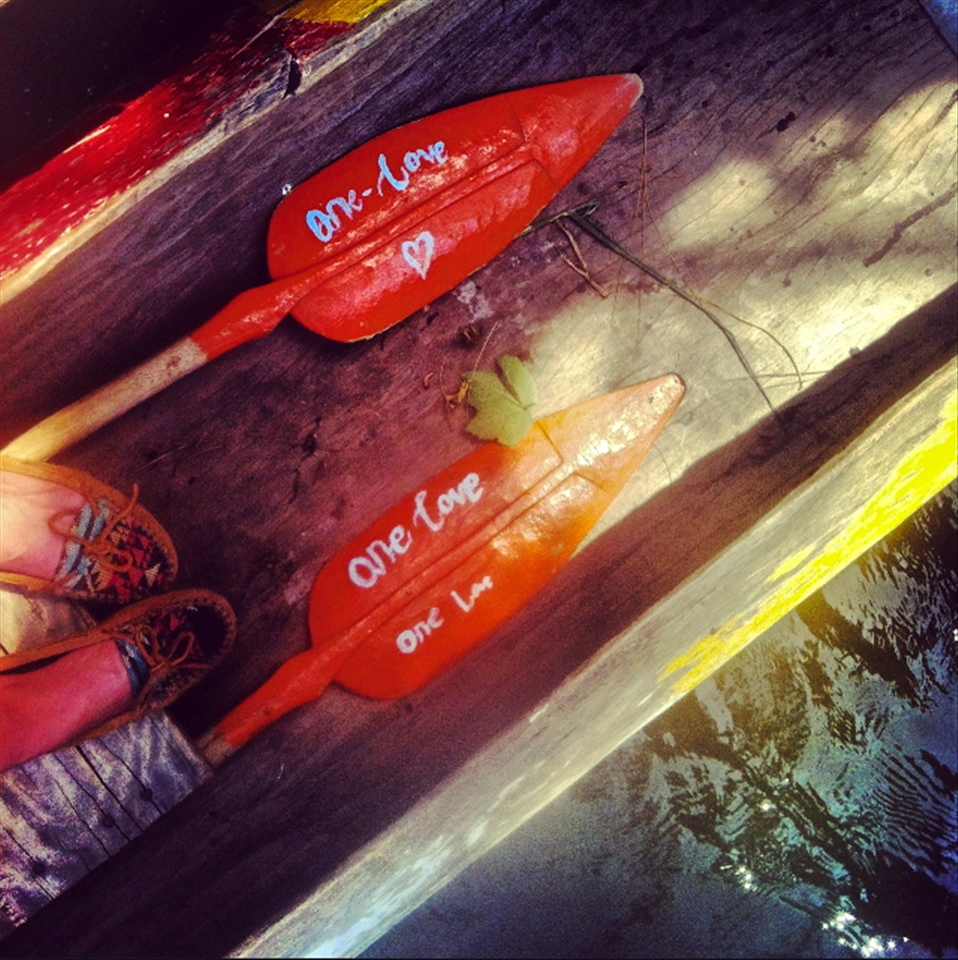 Exploring the islands of Lake Bunyoni in a canoe made from a hollowed out tree.
