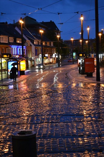 A rainy, peaceful and alone night