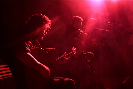 The french musicians playing western music in the dreamy atmosphere around them the mystic lights,foggy atmosphere and lively music made the whole event a treat for eyes!